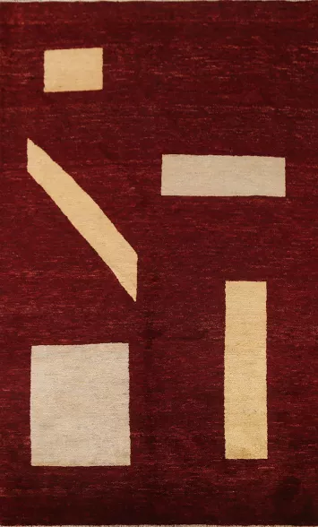 Modern Gabbeh Vegetable Dye Area Rug 6x8