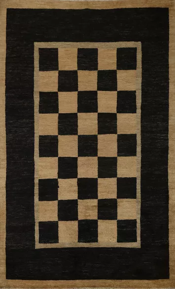 Vegetable Dye Modern Gabbeh Oriental Area Rug 6x8