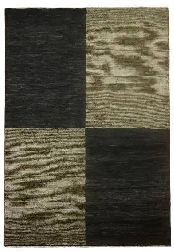 Stylish Checkerboard Dark and Light Rug for Living Areas 6x8