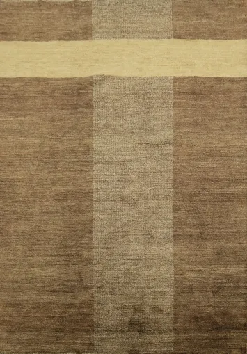 Elegant Earth-Toned Rug with Modern Design Accents 6x8