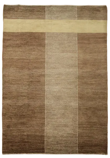 Sophisticated Modern Chic Rug in Natural Brown Tones 6x8