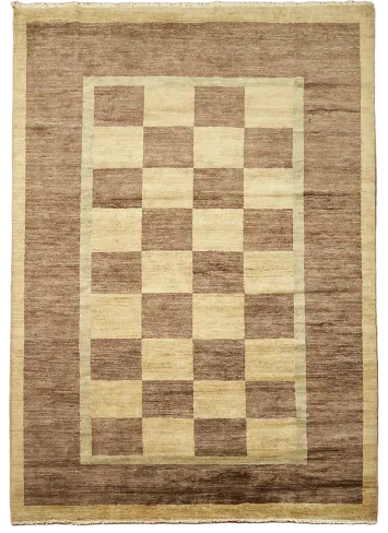 Classic Rectangular Check Design Floor Rug for Cozy Interiors 6x8