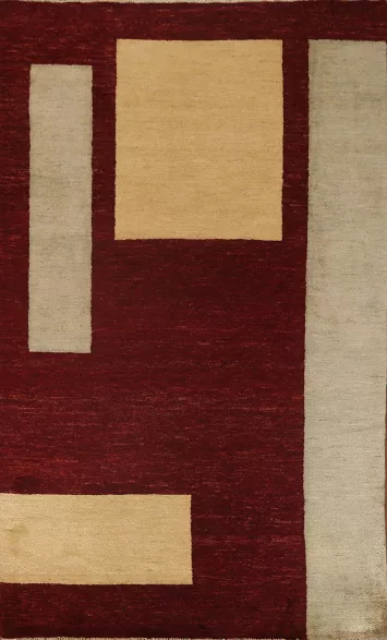 Modern Gabbeh Vegetable Dye Area Rug 6x8