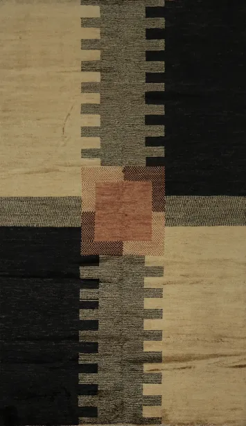 Vegetable Dye Gabbeh Modern Area Rug 7x10