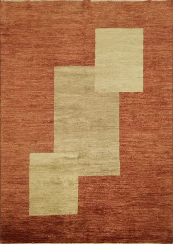 Modern Gabbeh Vegetable Dye Area Rug 6x8