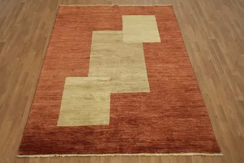 Modern Gabbeh Vegetable Dye Area Rug 6x8