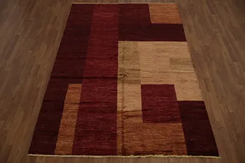 Vegetable Dye Modern Gabbeh Oriental Area Rug 6x8