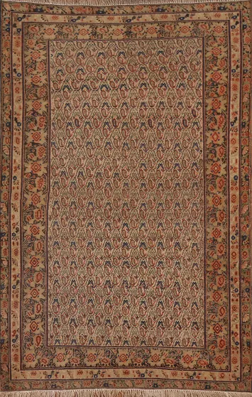Pre-1900 Antique Vegetable Dye Afshar Persian Area Rug 4x6