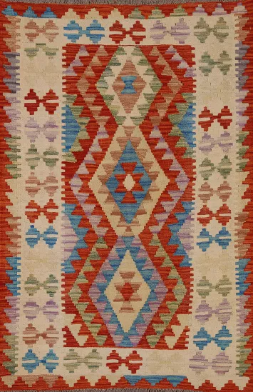 Geometric Kilim Oriental Area Rug 3x5