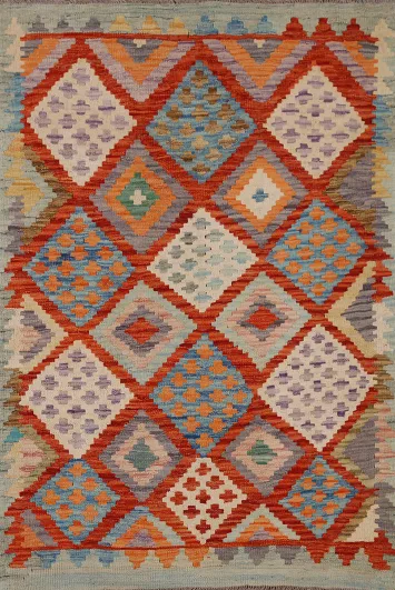 Geometric Kilim Oriental Area Rug 4x5