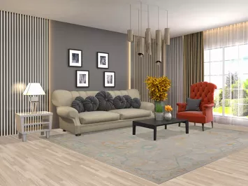 Floral Oushak Vegetable Dye Area Rug 8x10