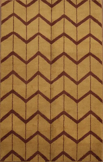 Chevron Gabbeh Oriental Area Rug 5x8