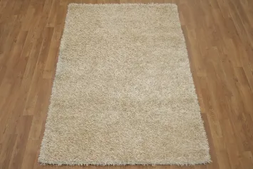 Plush Shaggy Oriental Area Rug 4x6