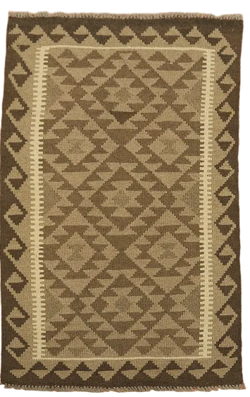 Geometric Kilim Reversible Area Rug 3x5