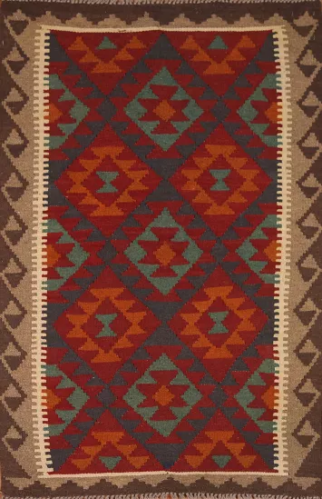 Geometric Kilim Oriental Area Rug 3x5