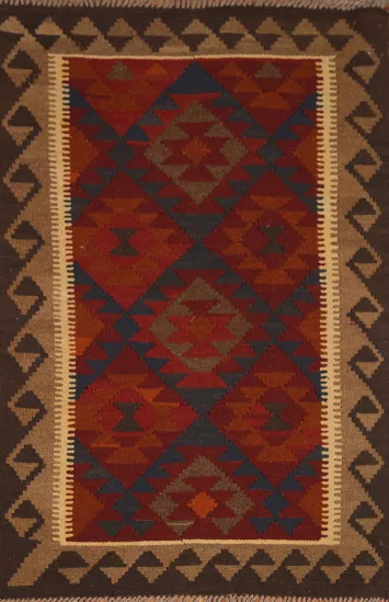 Reversible Wool Kilim Oriental Area Rug 3x5