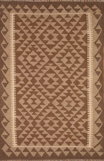 Geometric Kilim Oriental Wool Rug 3x5