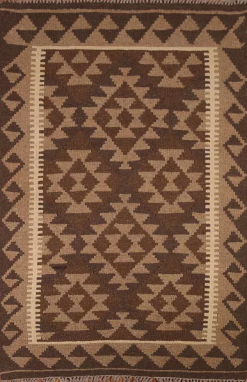 Geometric Kilim Reversible Area Rug 3x5