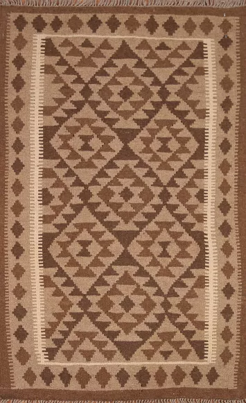 Kilim Reversible Wool Area Rug 3x5