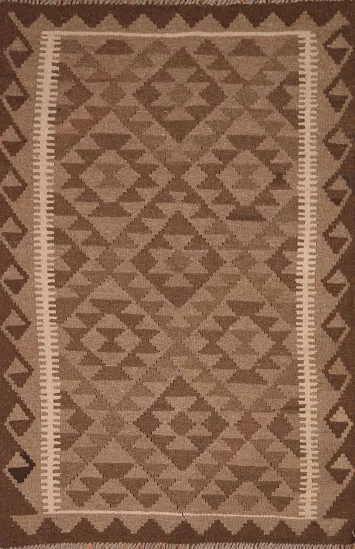 Reversible Wool Kilim Oriental Area Rug 3x5