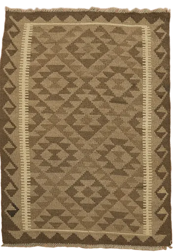 Reversible Wool Kilim Oriental Area Rug 3x5