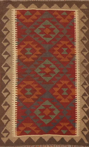 Geometric Kilim Oriental Area Rug 3x5