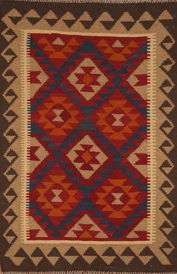 Hand-Woven Kilim Oriental Area Rug 3x5