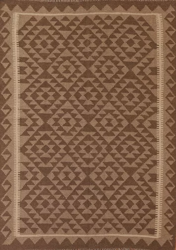 Reversible Wool Kilim Oriental Area Rug 5x7