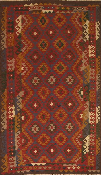 Reversible Wool Kilim Oriental Area Rug 6x10