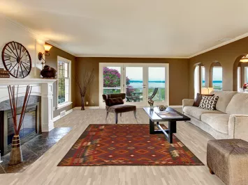 Reversible Wool Kilim Oriental Area Rug 6x10