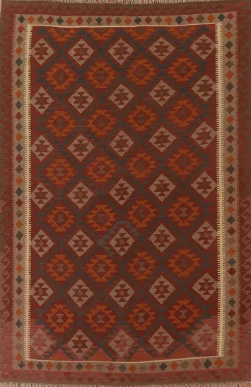 Reversible Wool Kilim Oriental Area Rug 7x10