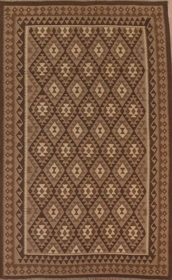 Hand-Woven Wool Kilim Oriental Area Rug 7x10
