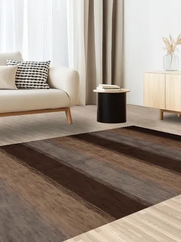 Elegant Striped Gabbeh Area Rug 6x8 for Modern Living Space