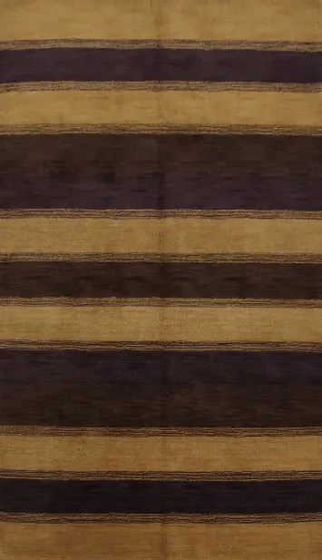 Elegant Striped Rug in Earthy Tones for Modern Décor 5x8