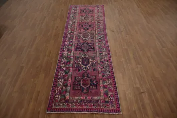 Authentic Ardebil Persian Runner Rug 3x12 with Classic Tile Pattern Accents