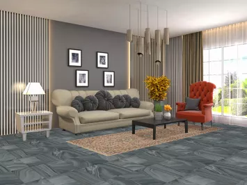 Distressed Floral Kashan Persian Runner Rug 3x9