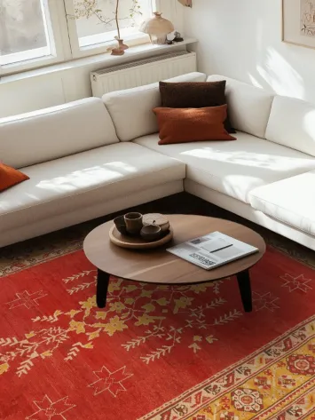 Pre-1900 Antique Vegetable Dye Oushak Turkish Area Rug 9x11