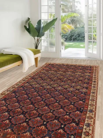 Pre-1900 Antique Vegetable Dye Kazak Oriental Area Rug 5x11