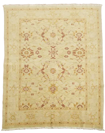 Elegant Traditional Peshawar Pakistan Rug with Subtle Floral Accents 6'x8'
