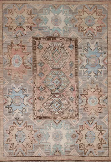 Vegetable Dye Oushak Turkish Area Rug 5x6