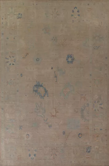 Vegetable Dye Oushak Turkish Area Rug 9x12