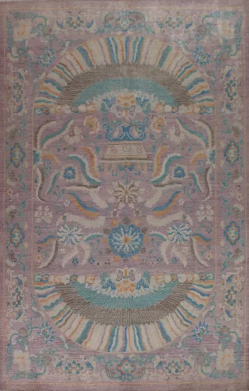 Vegetable Dye Oushak Turkish Area Rug 9x12