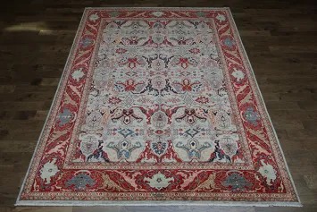 Vegetable Dye Blue and Red Ziegler All-Over Large Rug 10x14