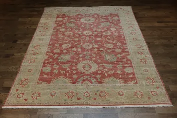 All-Over Traditional Oushak Egyptian Vegetable Dye Rug 12x15