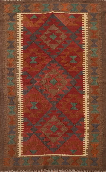 Geometric Kilim Oriental Area Rug 3x5