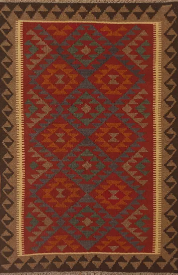 Kilim Reversible Wool Area Rug 3x5