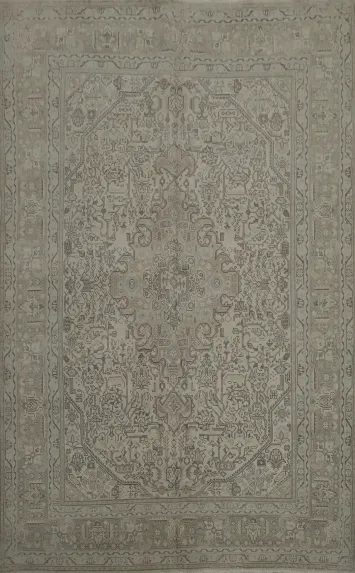 Distressed Tabriz Persian Area Rug 7x10