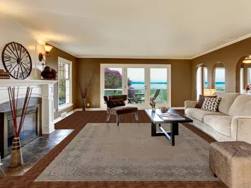 Distressed Kerman Persian Area Rug 8x13