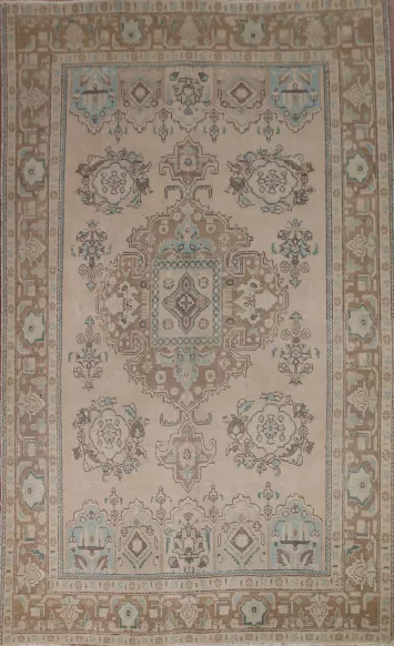 Geometric Tabriz Persian Area Rug 6x9