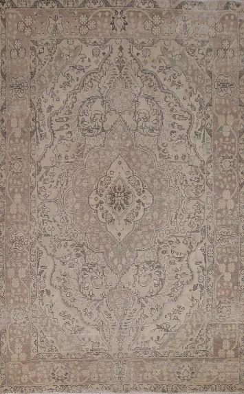 Distressed Tabriz Persian Area Rug 6x9